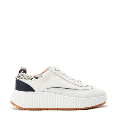 Baretti White Leather Trainers
