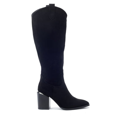 Goldyn Black Alcantara Boots