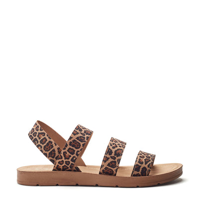 Kyomi Leopard Textile Sandals