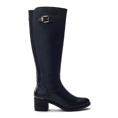 Sansho Navy Leather Boots