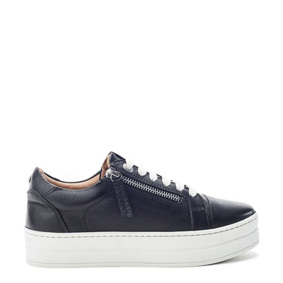 Abbee Black Leather Trainers