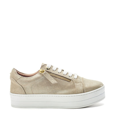 Abbee Gold Leather Trainers