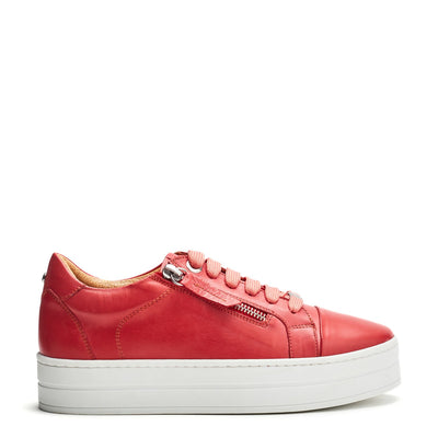 Abbiy Coral Leather Trainers