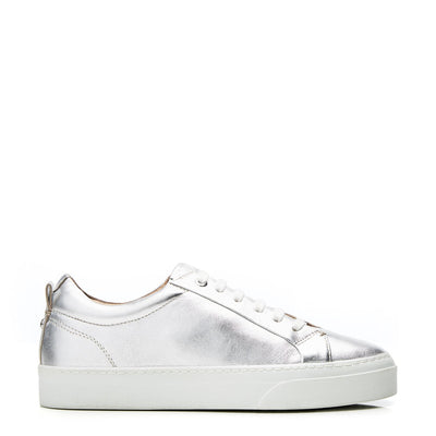 Aiyla Silver Leather Trainers