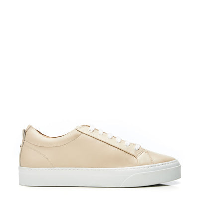 Aiyla Taupe Leather Trainers