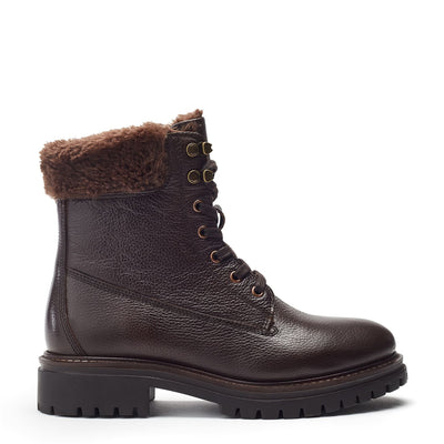 Alessiaa Dark Brown Leather Boots