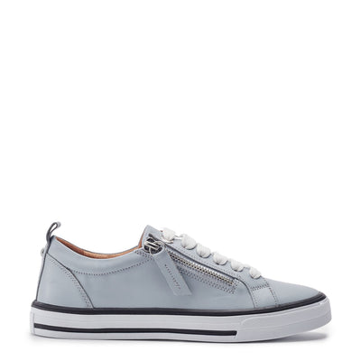 Alexie Light Blue Leather Trainers