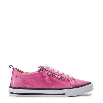 Alexie Pink Leather Trainers