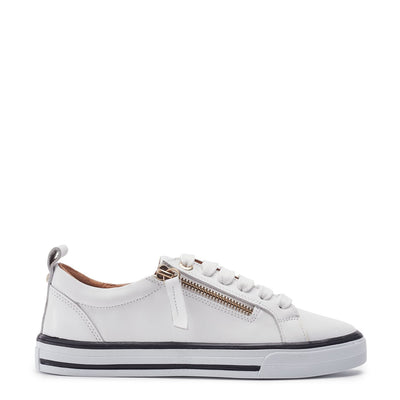 Alexie White Leather Trainers