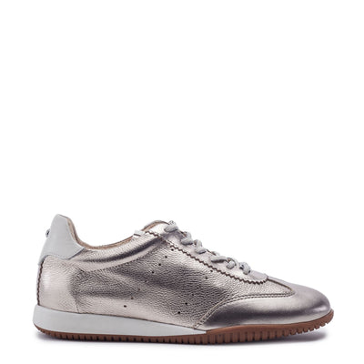Alonnia Light Pewter Leather Trainers