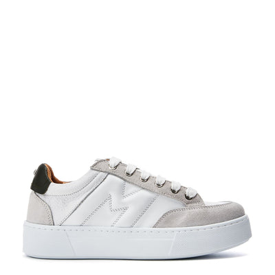 Amarante White Leather Trainers