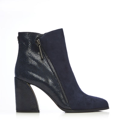 Amy W Navy Alcantara Boots