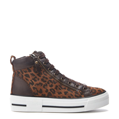 Annaken Dark Leopard Suede Trainers