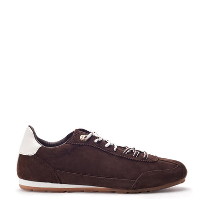 Ares Dark Brown Suede Trainers