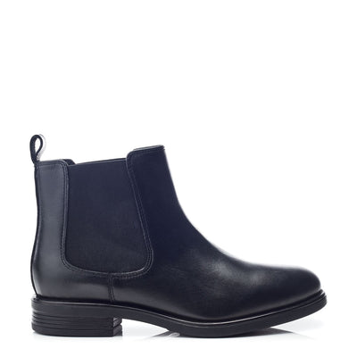 Dobby Black Leather Boots