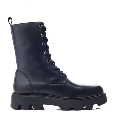 Dudley Black Leather Boots