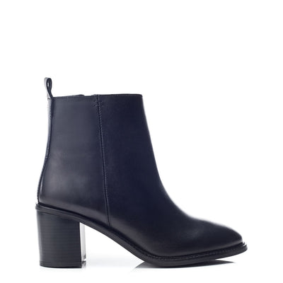 Fleur Black Leather Boots