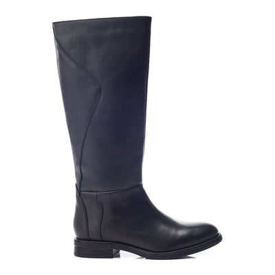 Ginny Black Leather Boots