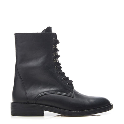 Halsey Black Leather Boots