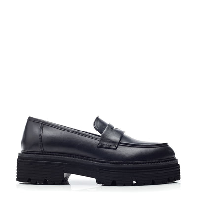 Jetter Black Leather Shoes