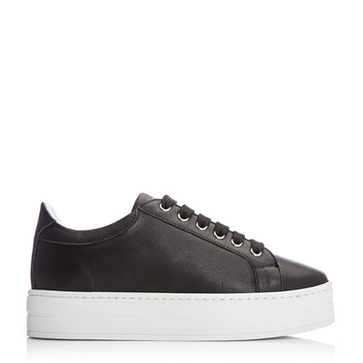 Kendall Black Leather Trainers