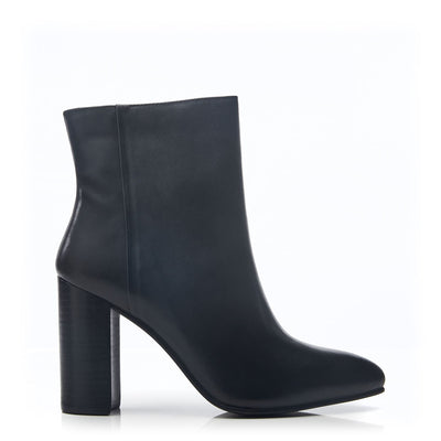 Kirsten Black Leather Boots