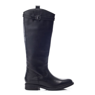 Luna Black Leather Boots
