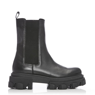 Movi Black Leather Boots