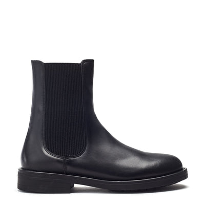 Raya Black Leather Boots