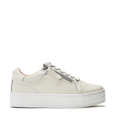 Barlli Off White Leather Trainers