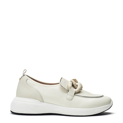 Basil Off White Leather Shoes