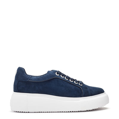 Bellis Navy Suede Trainers