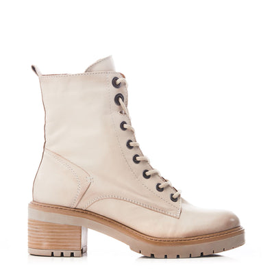 Bellzie Cream Leather Boots
