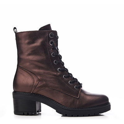 Bellzie Pewter Metallic Leather Boots
