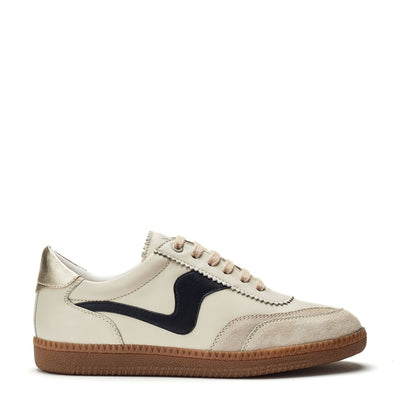 Bergamot Off White Leather Trainers