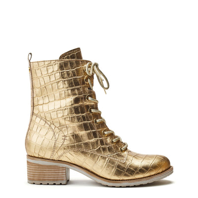 Bezzie 50 Gold Croc Boots