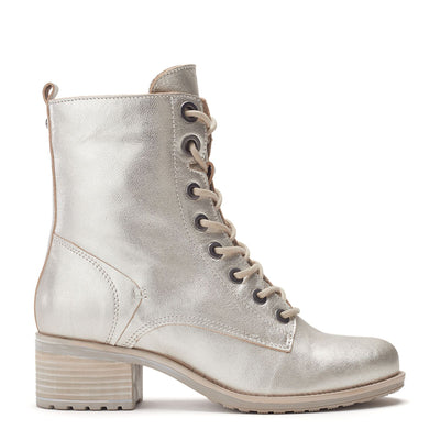 Bezzie Champagne Leather Boots