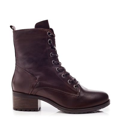Bezzie Dark Brown Leather Leather Boots