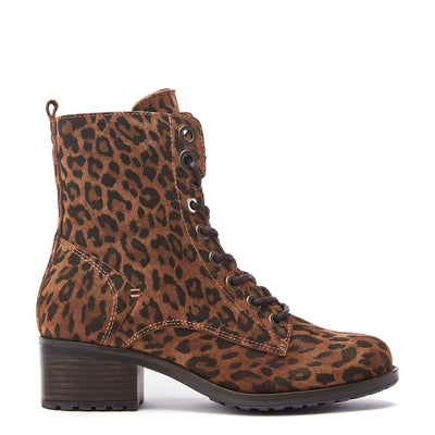 Bezzie Dark Leopard Suede Boots