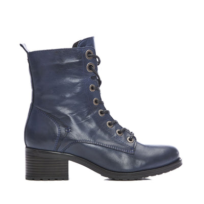 Bezzie Navy Leather Boots