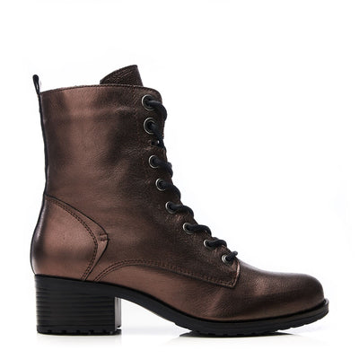 Bezzie Pewter Leather Boots