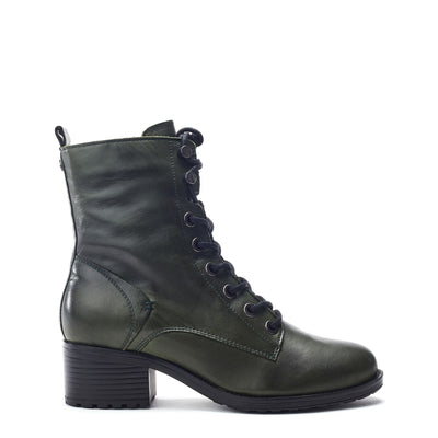 Bezzy Dark Green Leather Boots