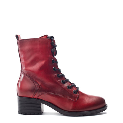 Bezzy Dark Red Leather Boots