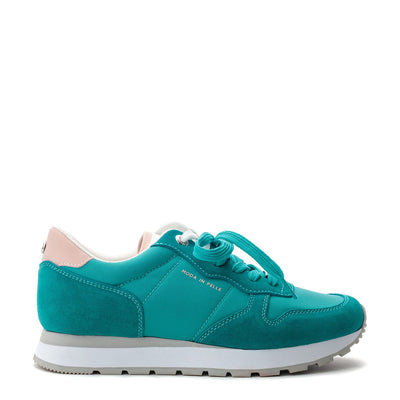 Billiee Turquoise Suede Trainers