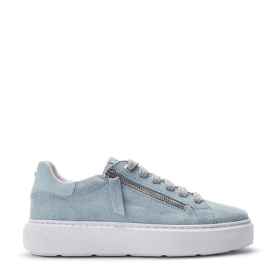 Bluebelle Light Blue Suede Trainers
