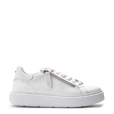 Bluebelle White Leather Trainers