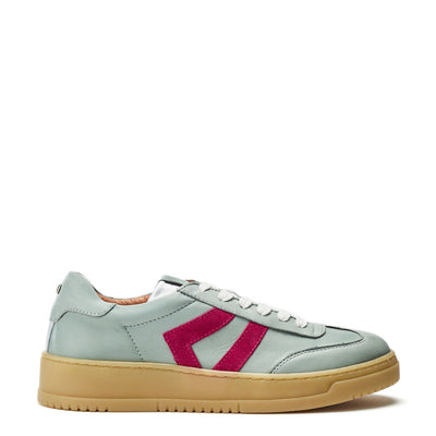 Bramble Green Leather Trainers