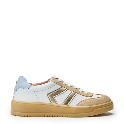 Bramble White Leather Trainers