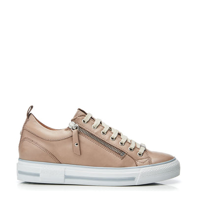 Brayleigh Taupe Leather Trainers