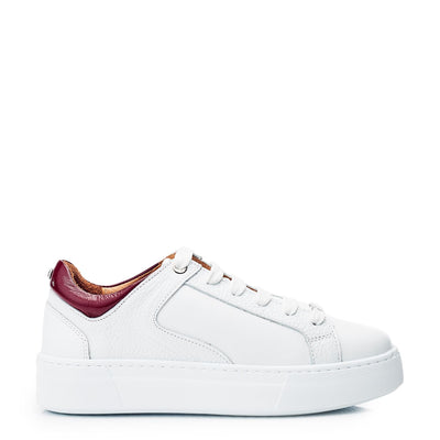 Brienau White Leather Trainers